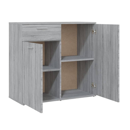 815490 vidaXL Sideboard Grey Sonoma 80x36x75 cm Engineered Wood