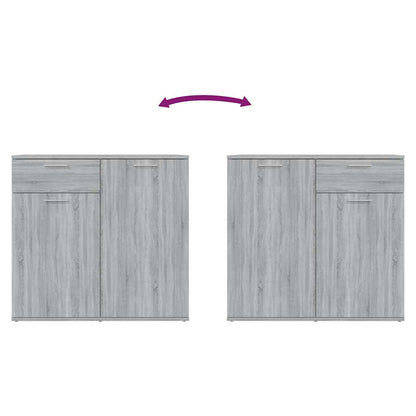 815490 vidaXL Sideboard Grey Sonoma 80x36x75 cm Engineered Wood