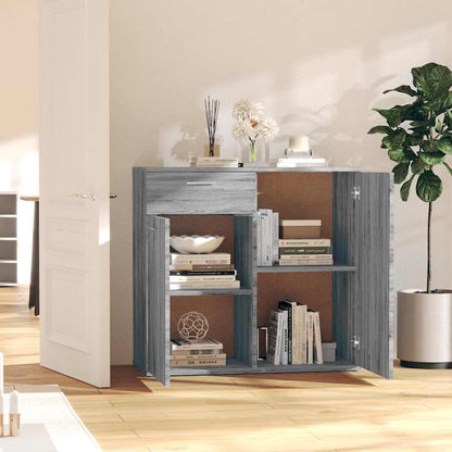 815490 vidaXL Sideboard Grey Sonoma 80x36x75 cm Engineered Wood