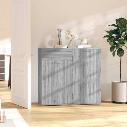 815490 vidaXL Sideboard Grey Sonoma 80x36x75 cm Engineered Wood