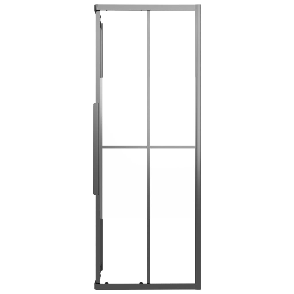Shower Cabin Half Frosted ESG 80x80x180 cm Black
