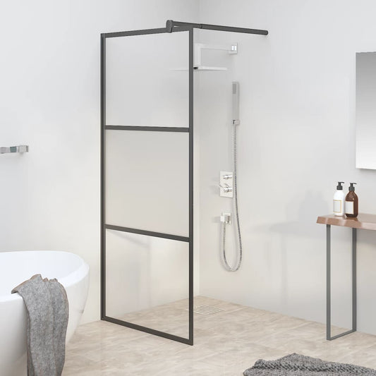 Shower walls Black 80 x 195 cm Glass and Aluminium
