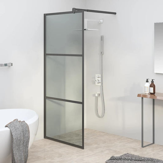 Shower walls Black 90 x 195 cm Glass and Aluminium