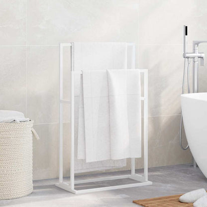 Freestanding Towel Rack White 48x24x78.5 cm Iron