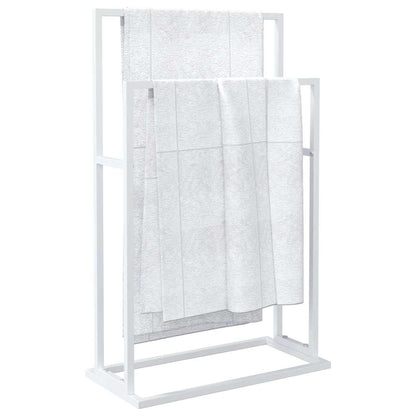 Freestanding Towel Rack White 48x24x78.5 cm Iron