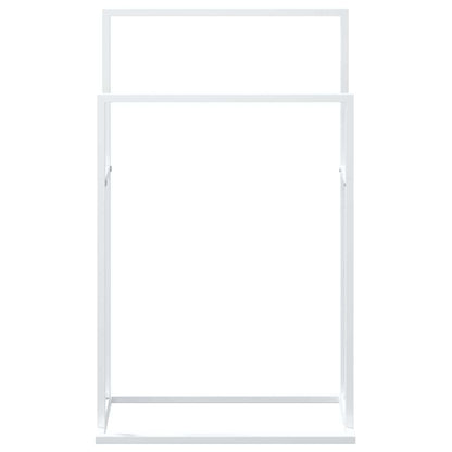 Freestanding Towel Rack White 48x24x78.5 cm Iron