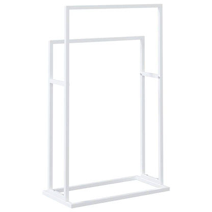Freestanding Towel Rack White 48x24x78.5 cm Iron