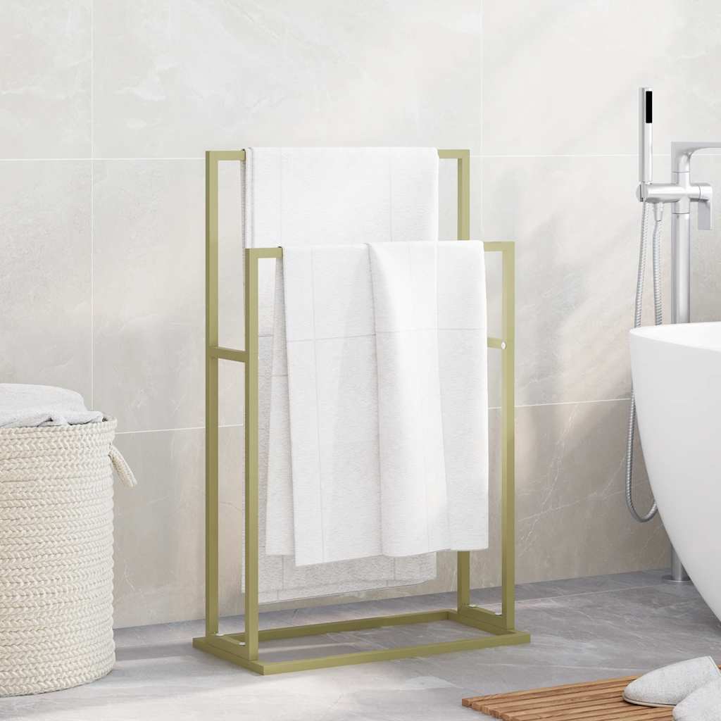 Freestanding Towel Rack Gold 48x24x78.5 cm Iron