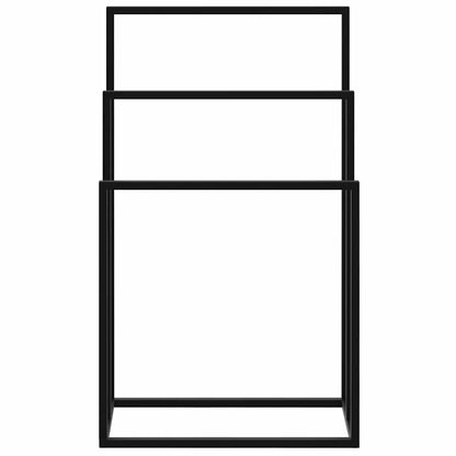 Freestanding Towel Rack Black 48x24x79 cm Iron