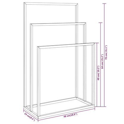 Freestanding Towel Rack White 48x24x79 cm Iron
