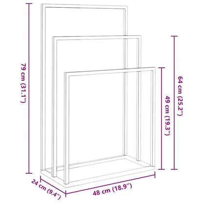 Freestanding Towel Rack White 48x24x79 cm Iron