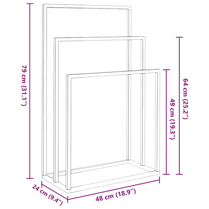 Freestanding Towel Rack Gold 48x24x79 cm Iron