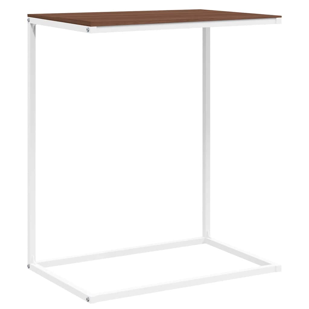 Side Table White 55x35x66 cm Engineered Wood