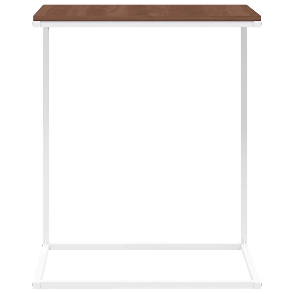 Side Table White 55x35x66 cm Engineered Wood