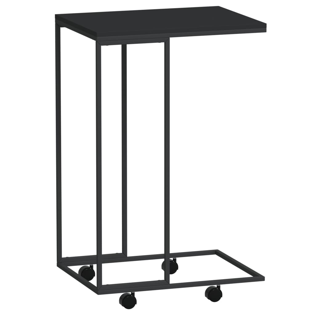 Side Table | Black | Engineered wood, iron | Small |  Portable