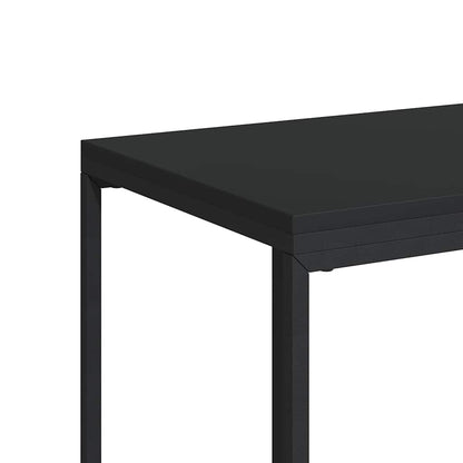 Side Table with Wheels Black 40x30x63.5 cm Engineered Wood