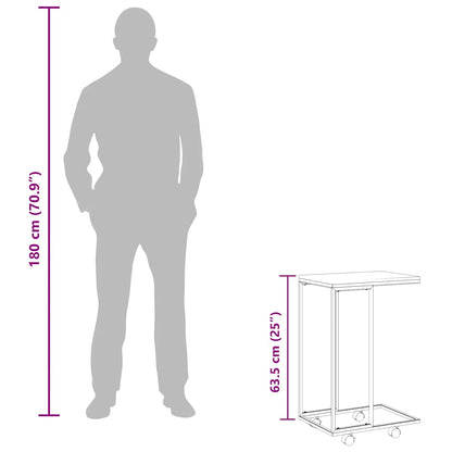 Side Table | Black | Engineered wood, iron | Small |  Portable