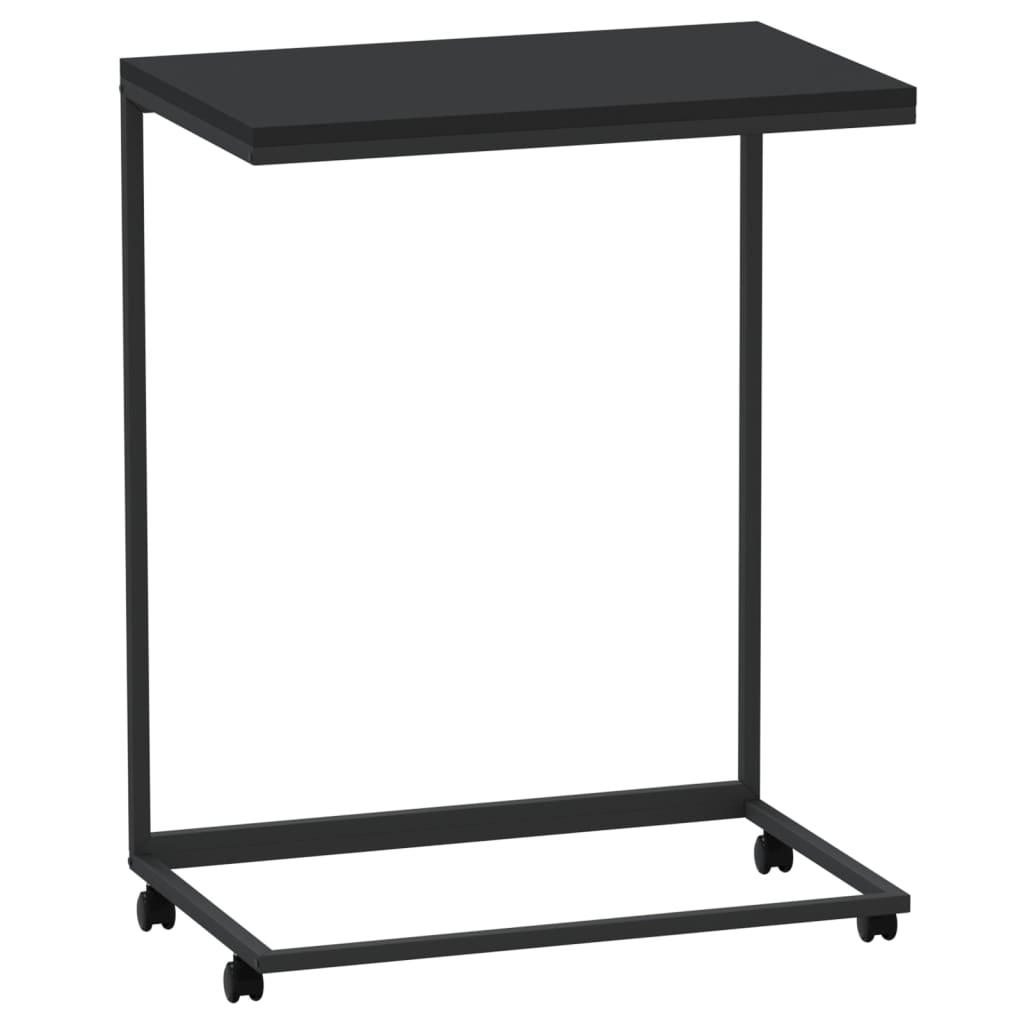 Side Table | Black | Engineered wood | 55x35x70 cm | Portable