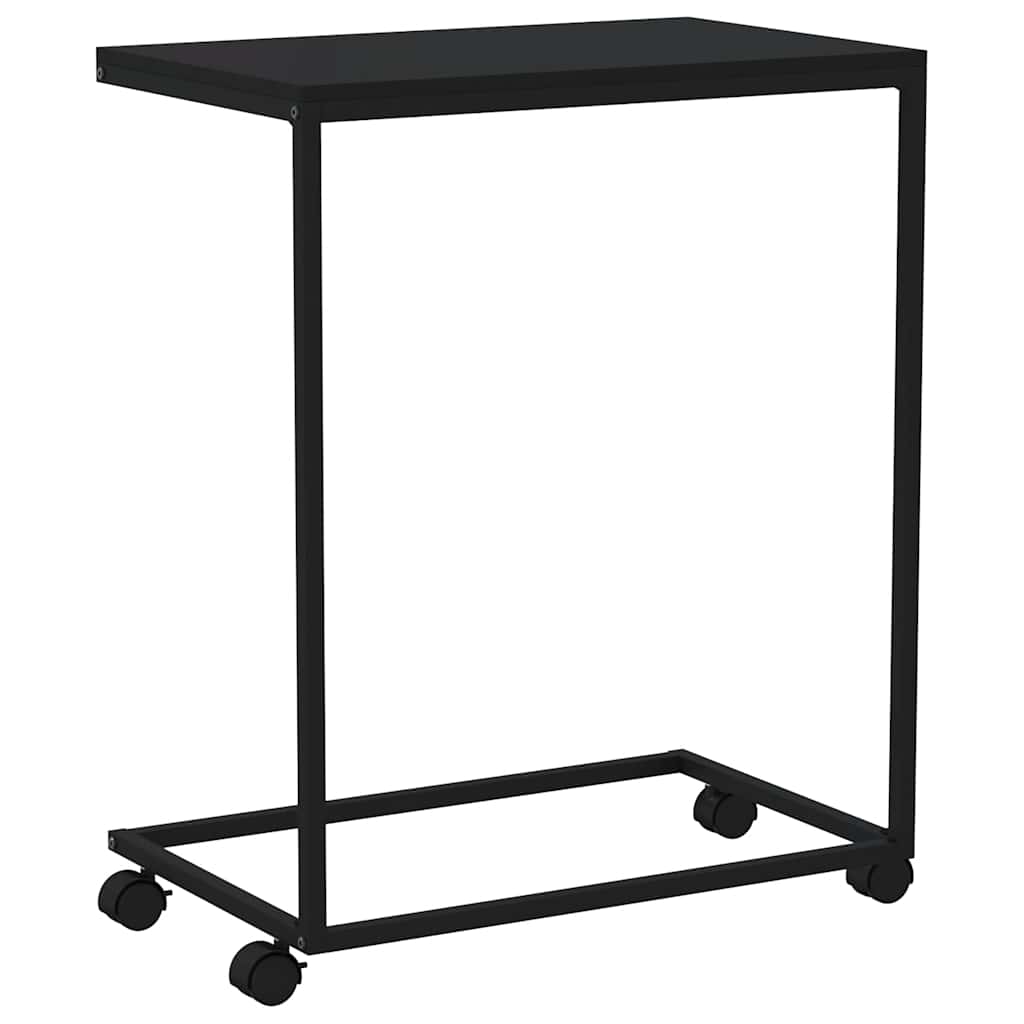 Side Table | Black | Engineered wood | 55x35x70 cm | Portable