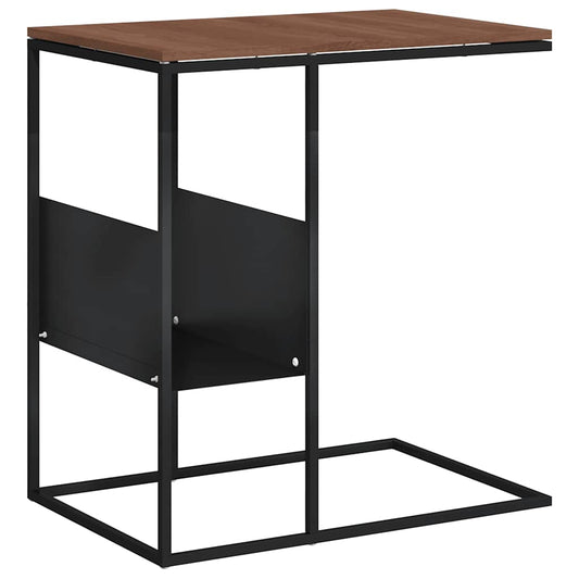 Side Table Black 55x36x59.5 cm Engineered Wood