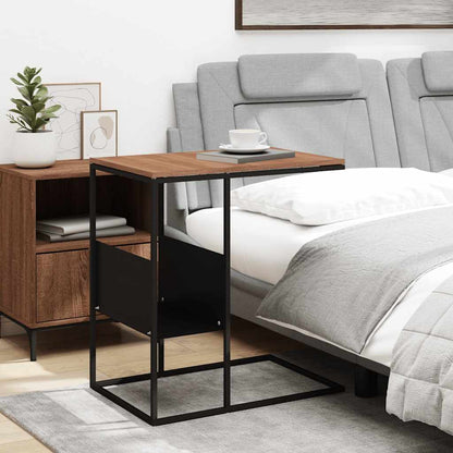 Side Table Black 55x36x59.5 cm Engineered Wood