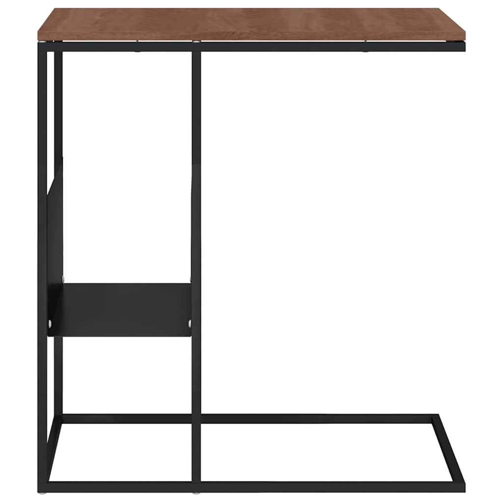 Side Table Black 55x36x59.5 cm Engineered Wood