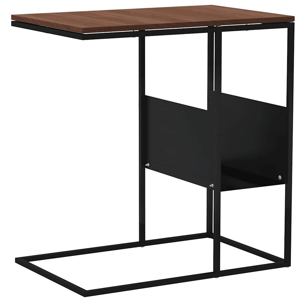 Side Table Black 55x36x59.5 cm Engineered Wood