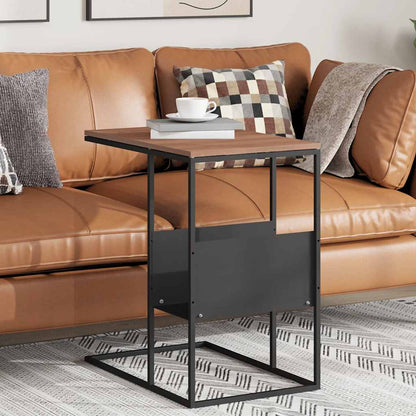Side Table Black 55x36x59.5 cm Engineered Wood