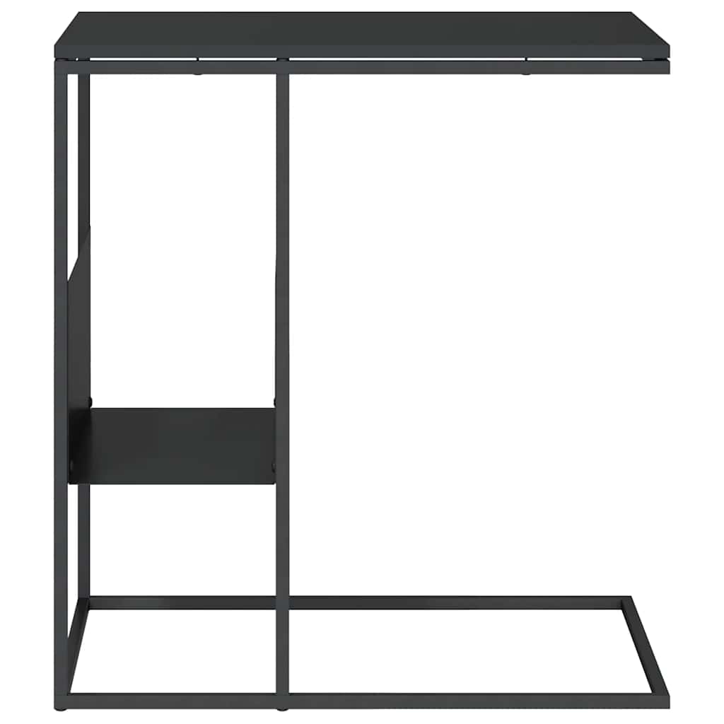 Side Table Black 55x36x59.5 cm Engineered Wood