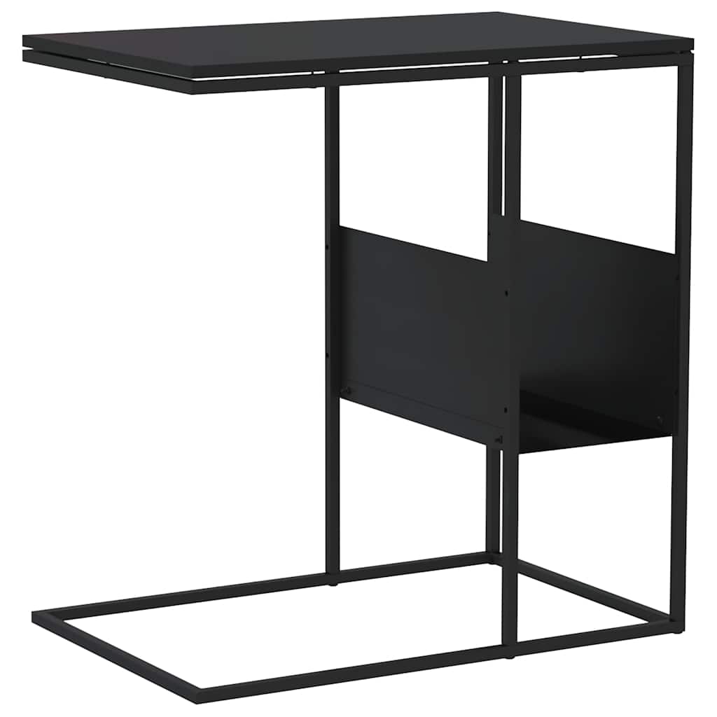 Side Table Black 55x36x59.5 cm Engineered Wood
