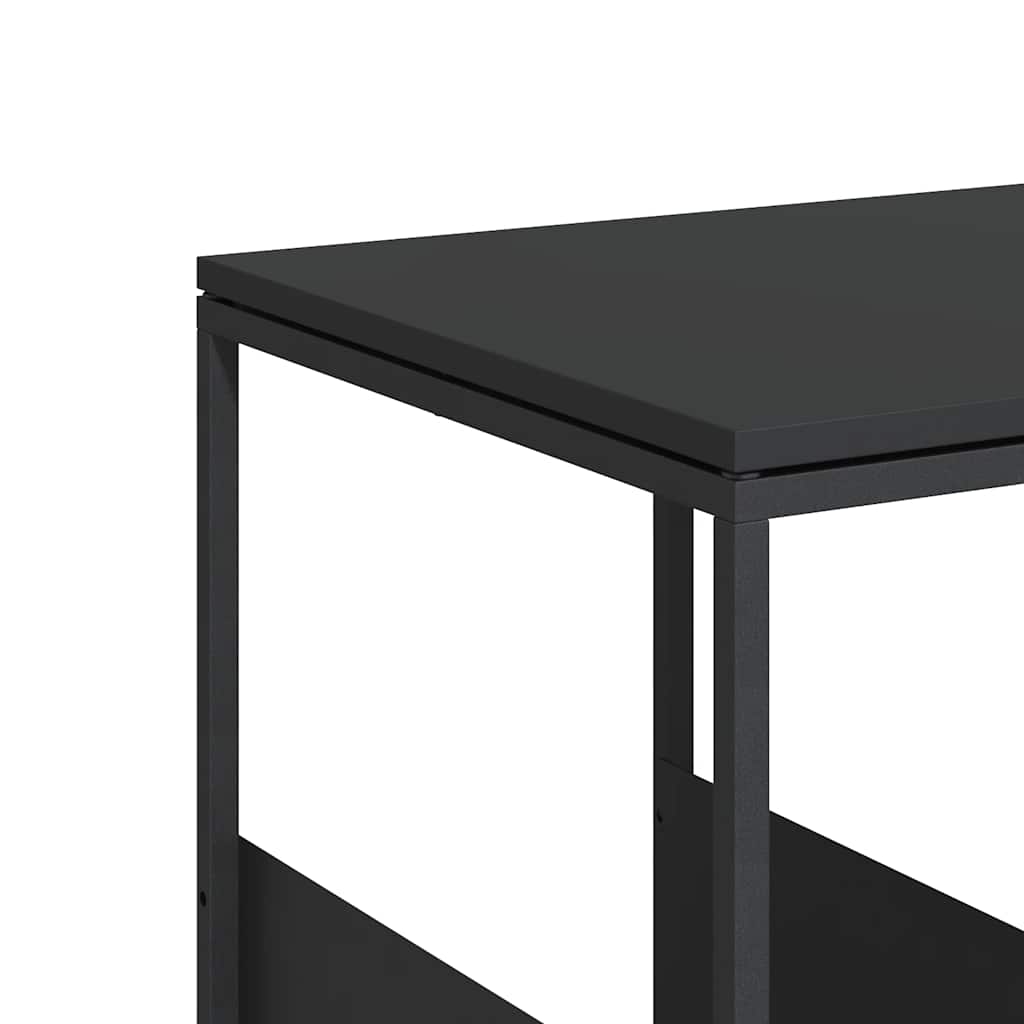 Side Table Black 55x36x59.5 cm Engineered Wood
