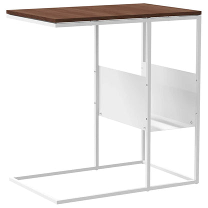 Side Table white 55x36x59.5 cm Engineered Wood