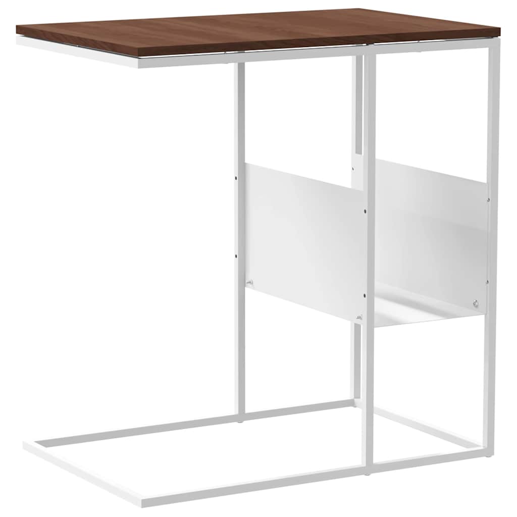 Side Table white 55x36x59.5 cm Engineered Wood