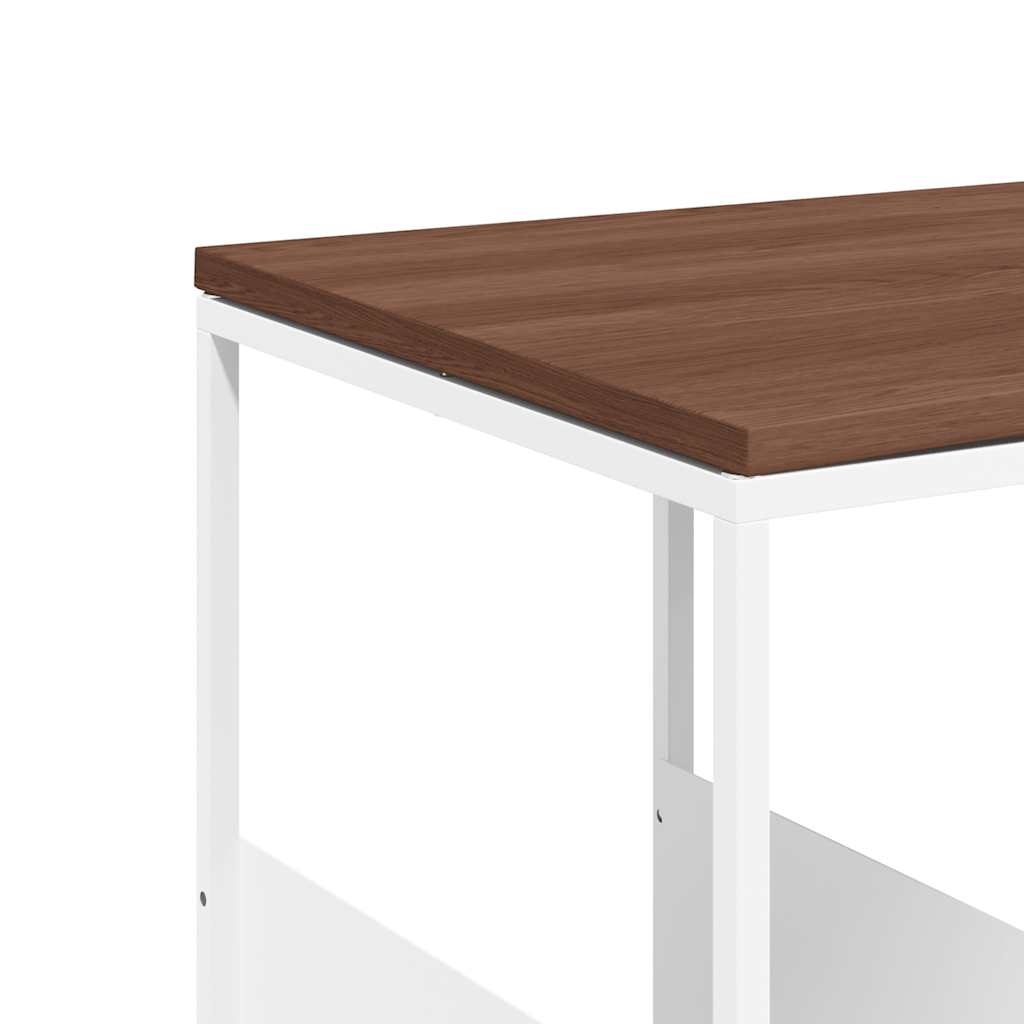 Side Table white 55x36x59.5 cm Engineered Wood
