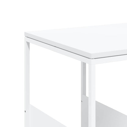 Side Table White 55x36x59.5 cm Engineered Wood