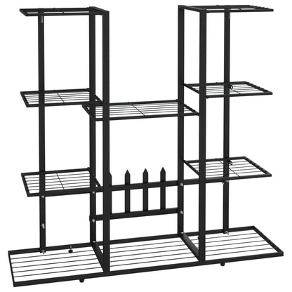Flower Stand 94.5x25x89 cm Black Iron
