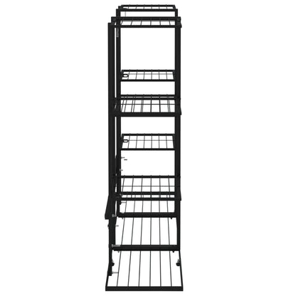 Flower Stand 94.5x25x89 cm Black Iron