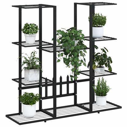 Flower Stand 94.5x25x89 cm Black Iron