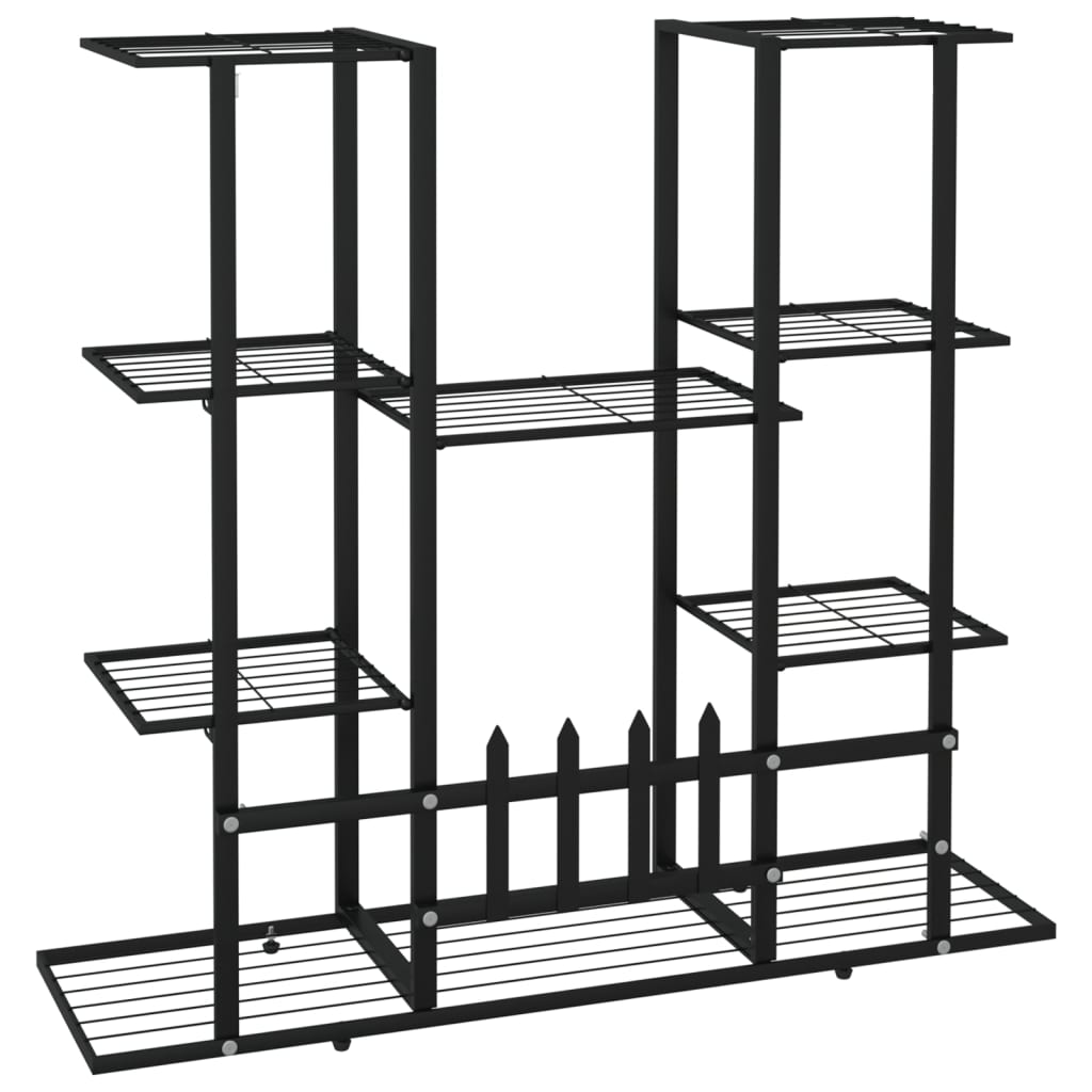 Flower Stand 94.5x25x89 cm Black Iron