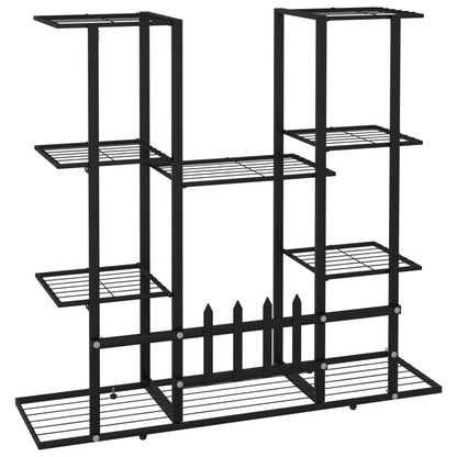 Flower Stand 94.5x25x89 cm Black Iron