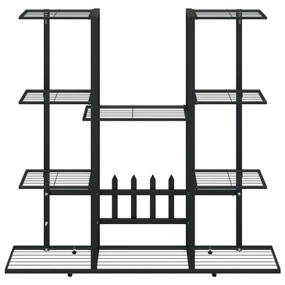Flower Stand 94.5x25x89 cm Black Iron