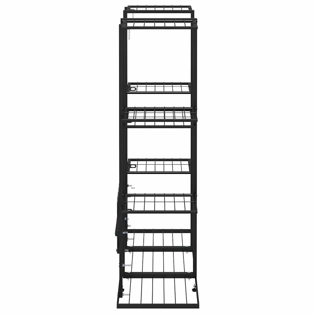 Flower Stand 94.5x25x89 cm Black Iron