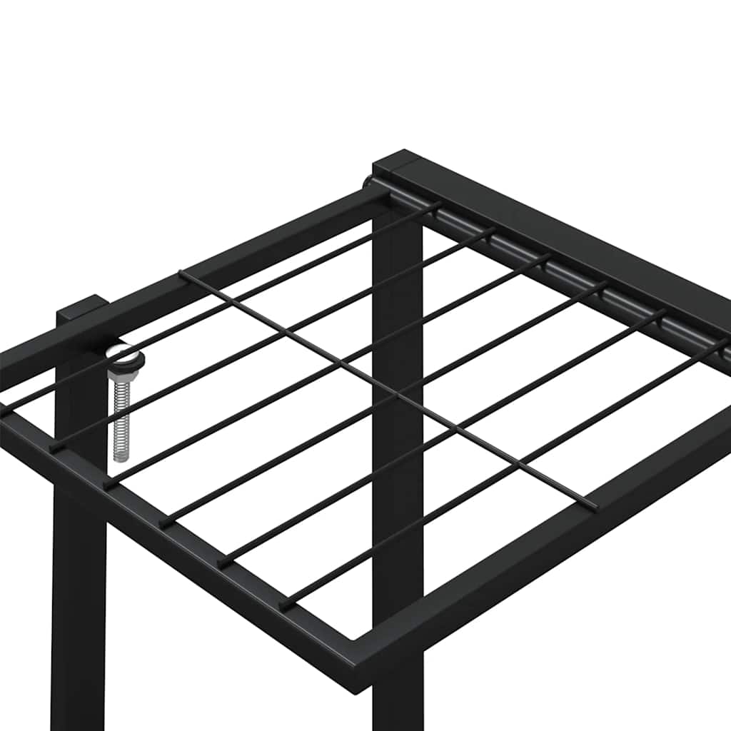 Flower Stand 94.5x25x89 cm Black Iron