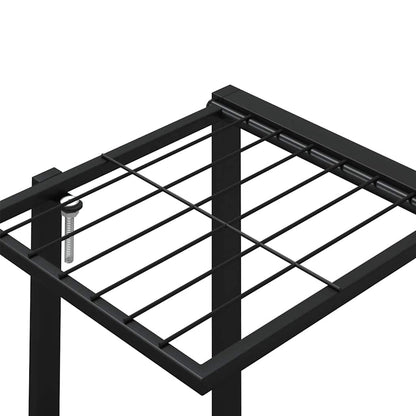 Flower Stand 94.5x25x89 cm Black Iron
