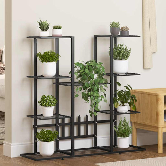 Flower Stand 94.5x25x89 cm Black Iron