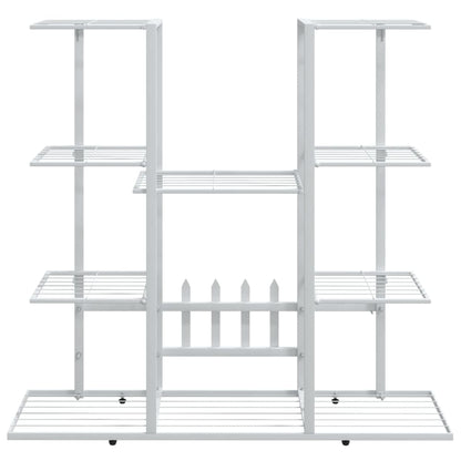 Flower Stand 94.5x25x89 cm White Iron