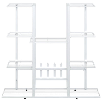 Flower Stand 94.5x25x89 cm White Iron