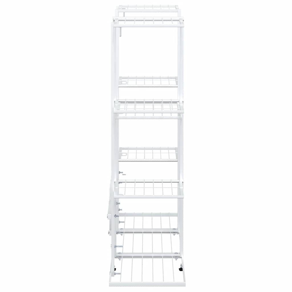 Flower Stand 94.5x25x89 cm White Iron
