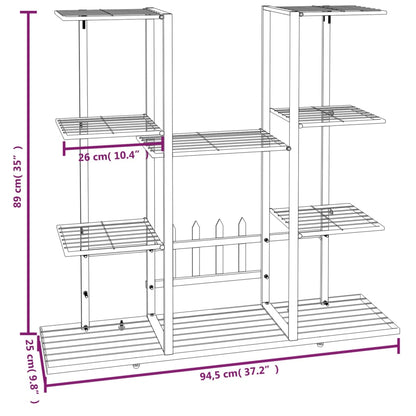 Flower Stand 94.5x25x89 cm White Iron