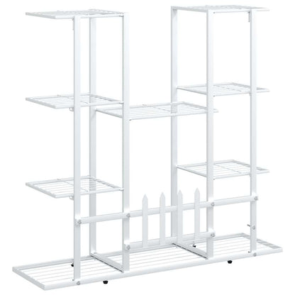 Flower Stand 94.5x25x89 cm White Iron